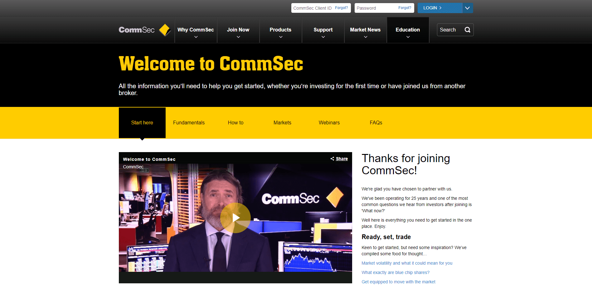 CommSec Review Welcome to CommSec